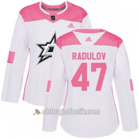 Dame Ishockey Dallas Stars Tröja Alexander Radulov 47 Adidas 2017-2018 Vit Rosa Fashion Authentic